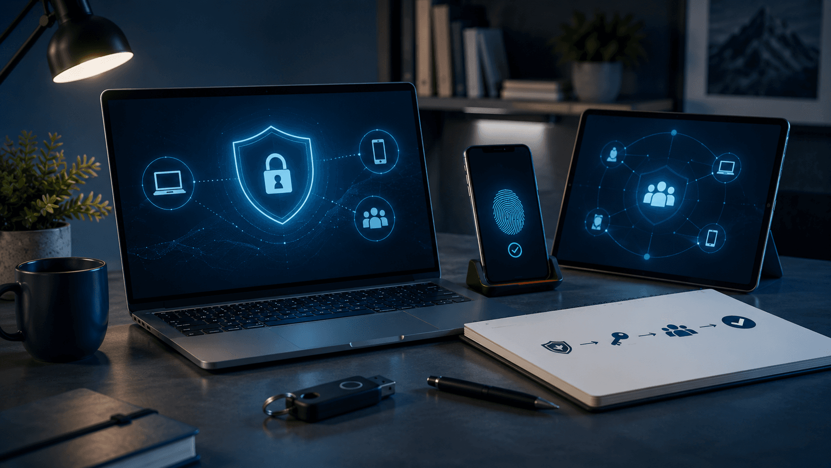 Cross-device passkey access planning with shared-account safety and recovery workflow concepts