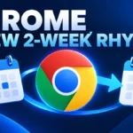 Illustrated FizzZoom cover: Chrome now has a two-week release cycle: what users and small teams should change